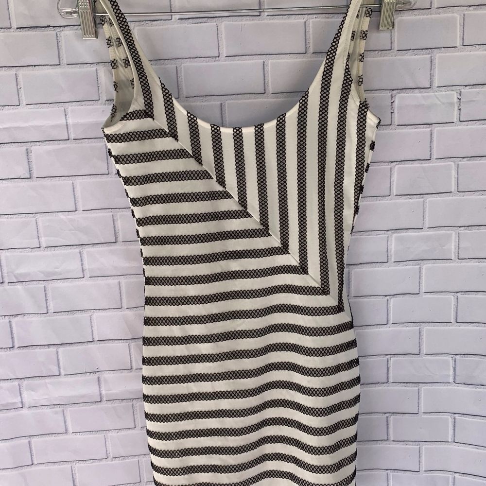 Nasty Gal White Bodycon Dress Crochet Deta…